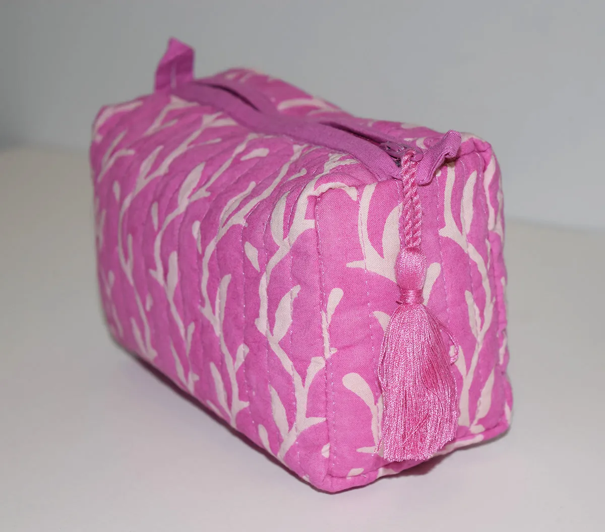 Small Waterproof Toiletry Bag | Vines Pink
