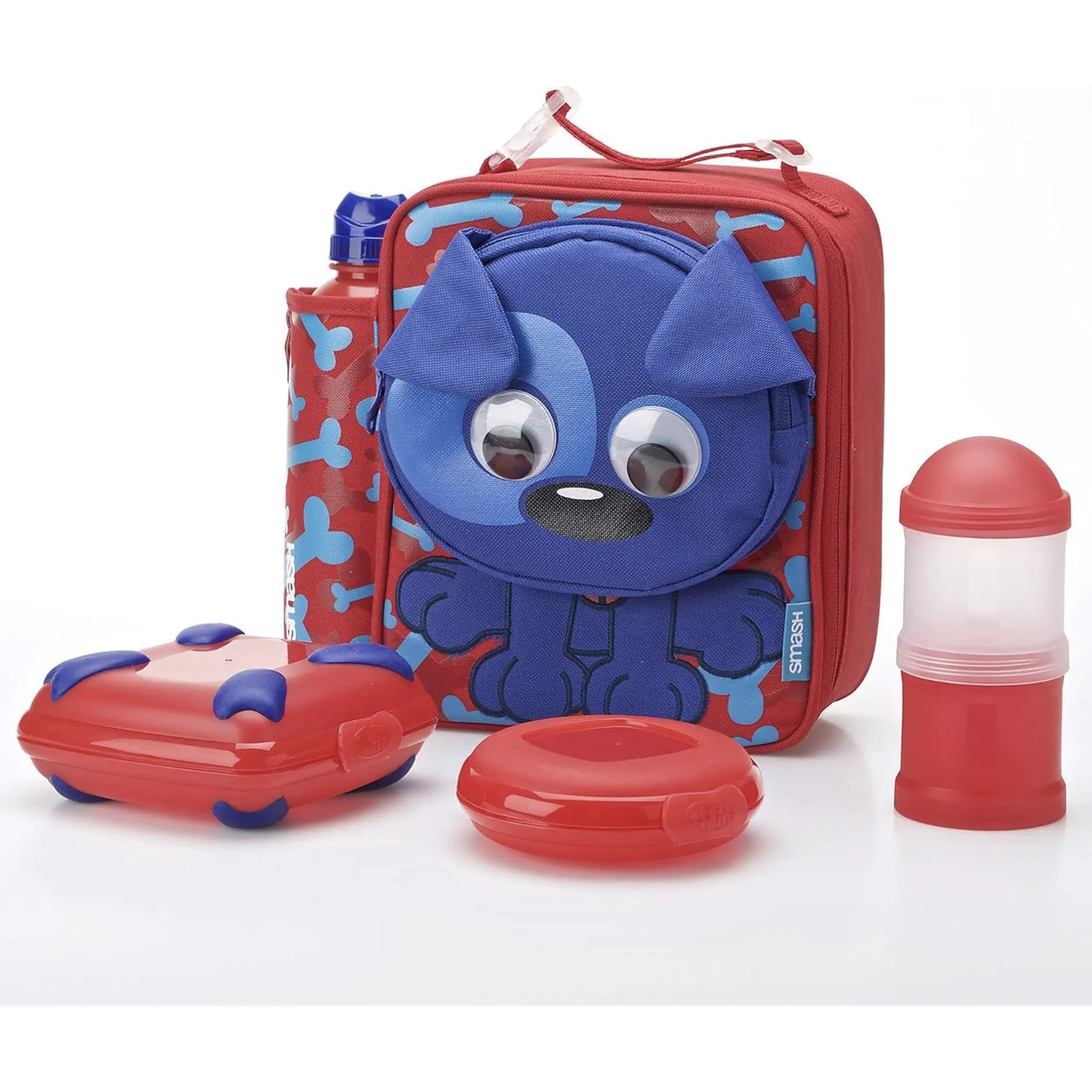 SMASH Kids Lunch Bag & Bottle Insulated Animal Theme Dog