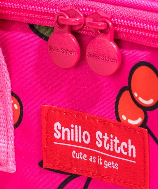 SNILLO STITCH Lunch Bag Shoulder Strap Cherry - Hot Pink
