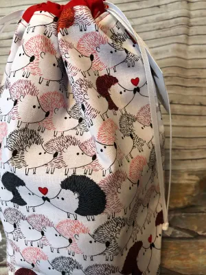Sock Satchel Large - Hedgehogs