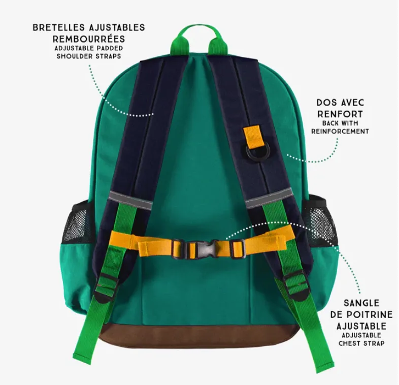 Souris Mini Green ColorBlock School Bag