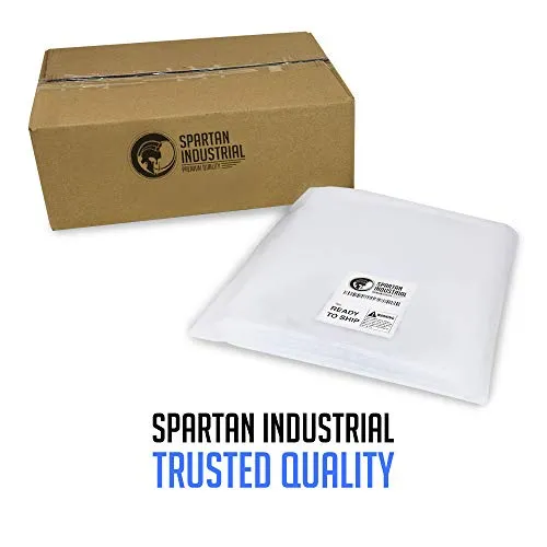 Spartan Industrial - 10" X 13" (100/200/1000 Pack) Crystal Clear Resealable Polypropylene Poly Bags for Packaging, Clothing & T Shirts - Self Seal & Reinforced