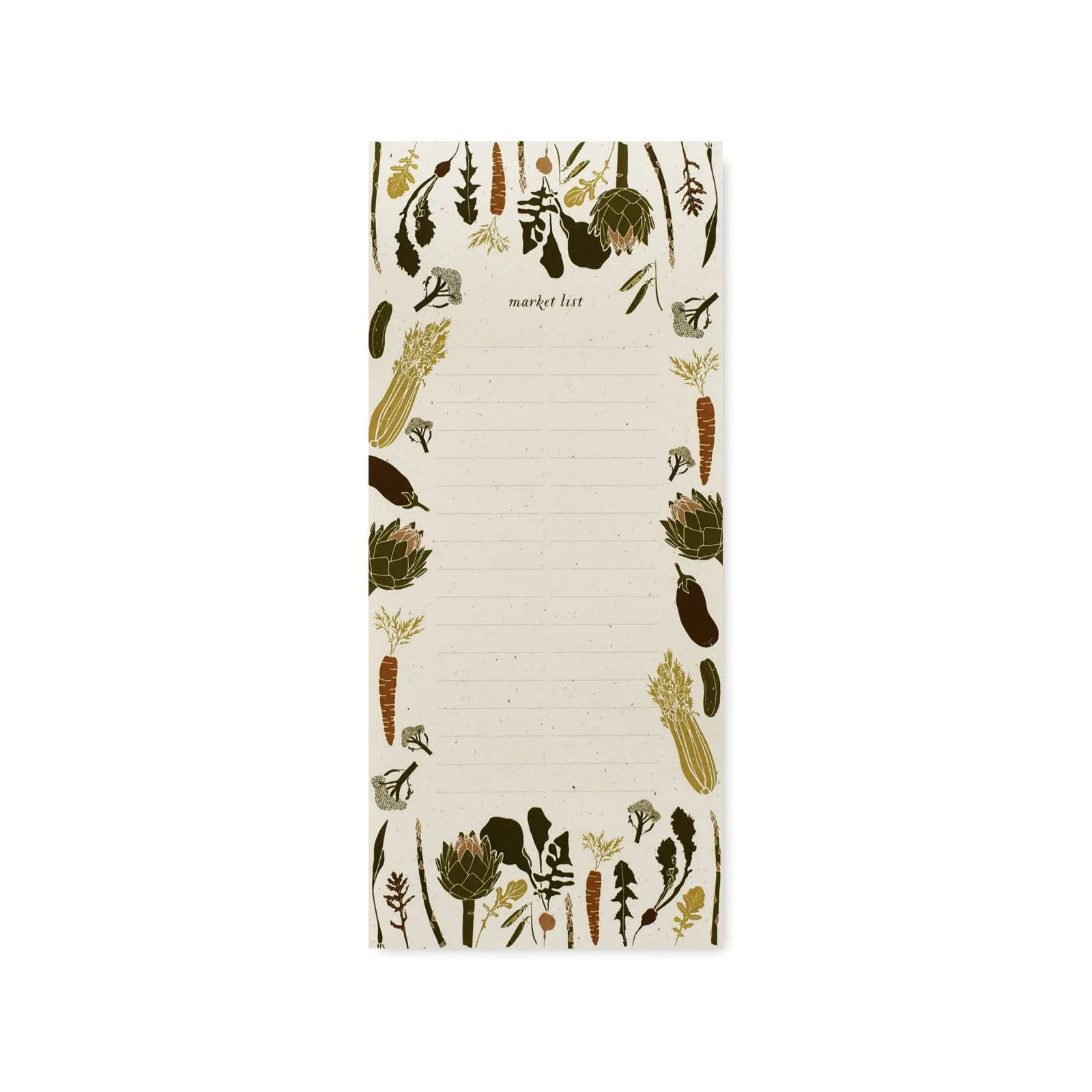 Spring Veggie Market List Notepad