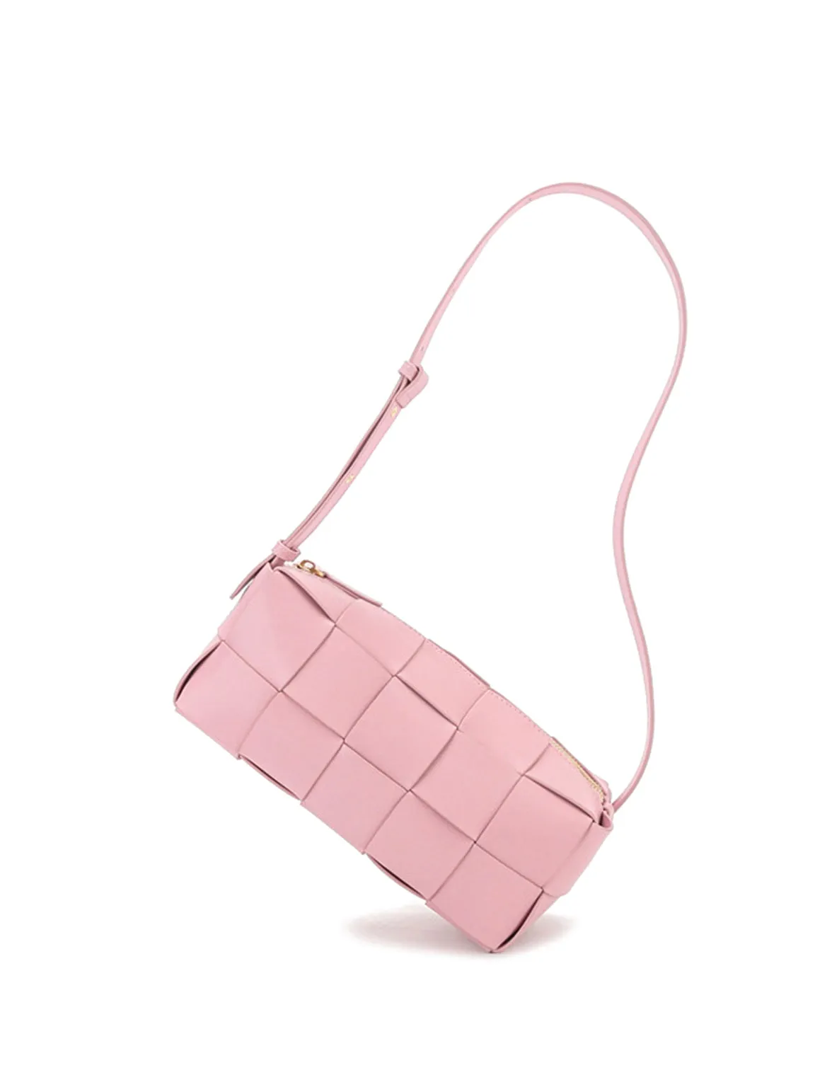 Square Cassette Woven Bag Leather Crossbody Pillow Bag