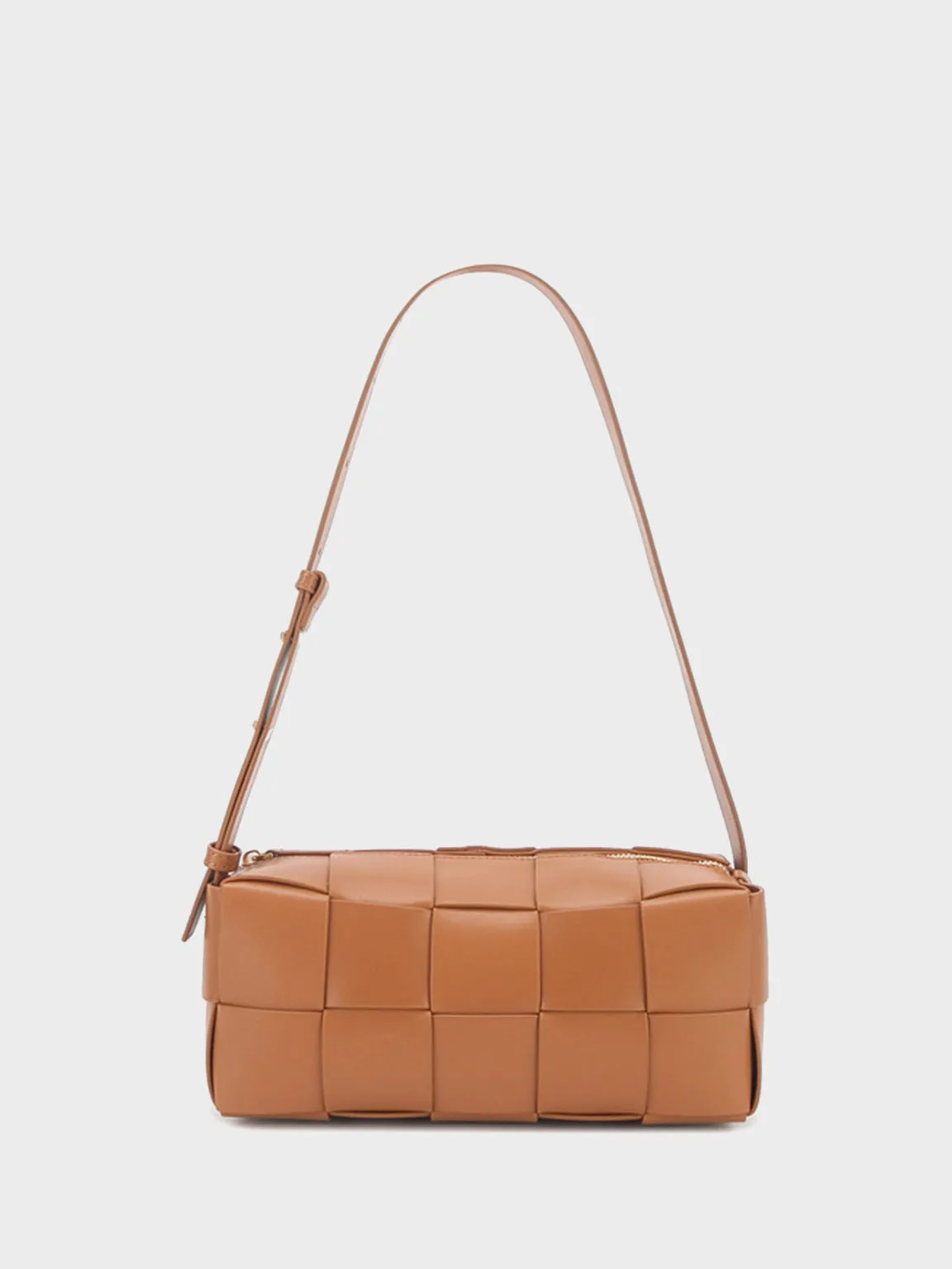 Square Cassette Woven Bag Leather Crossbody Pillow Bag