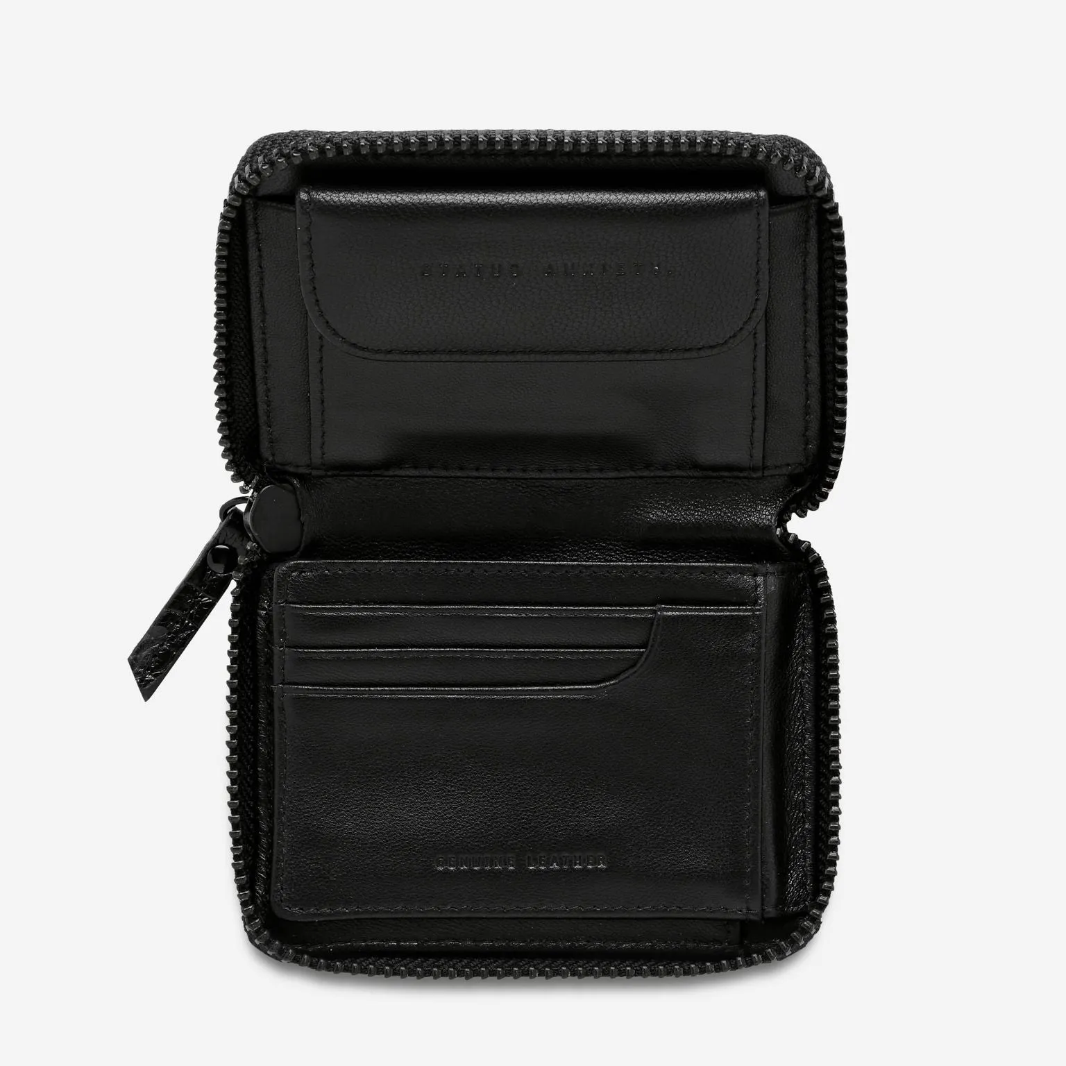 Status Anxiety Wayward Wallet - Black Croc Emboss