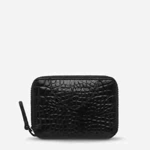 Status Anxiety Wayward Wallet - Black Croc Emboss