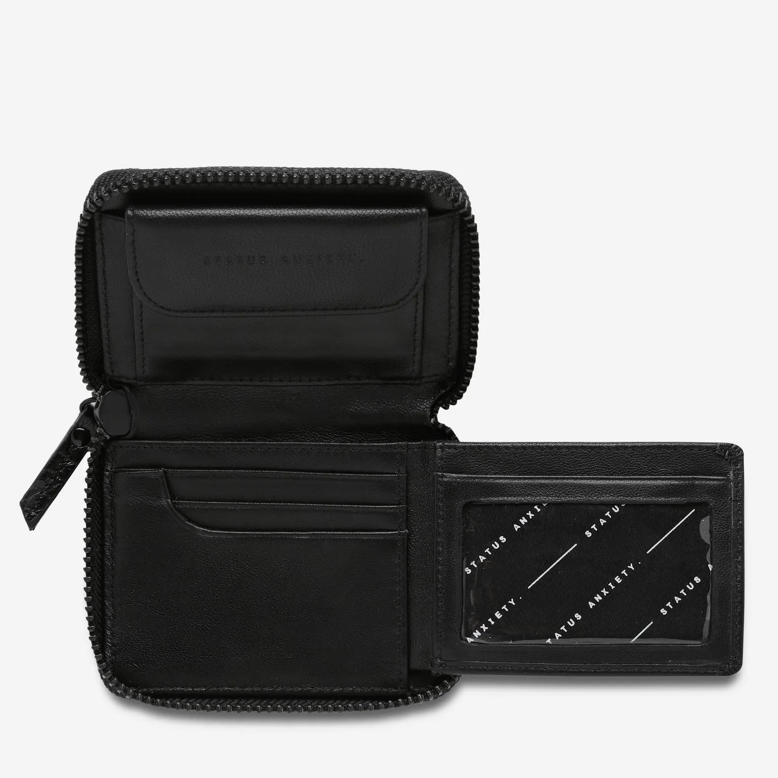Status Anxiety Wayward Wallet - Black Croc Emboss