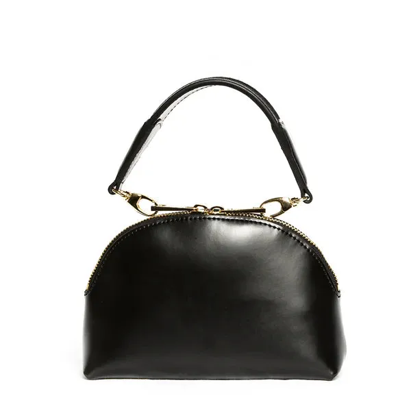 Stella Leather Black Clutch Bag