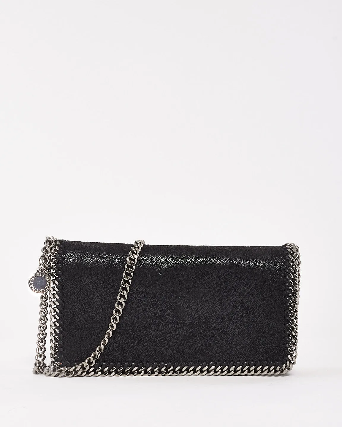 Stella McCartney Black Faux Suede Mini Falabella Shoulder Bag