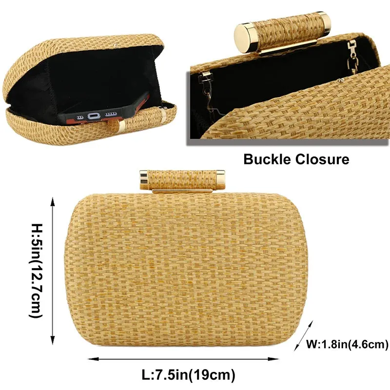 Straw Clutch Handbag