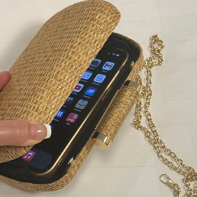 Straw Clutch Handbag