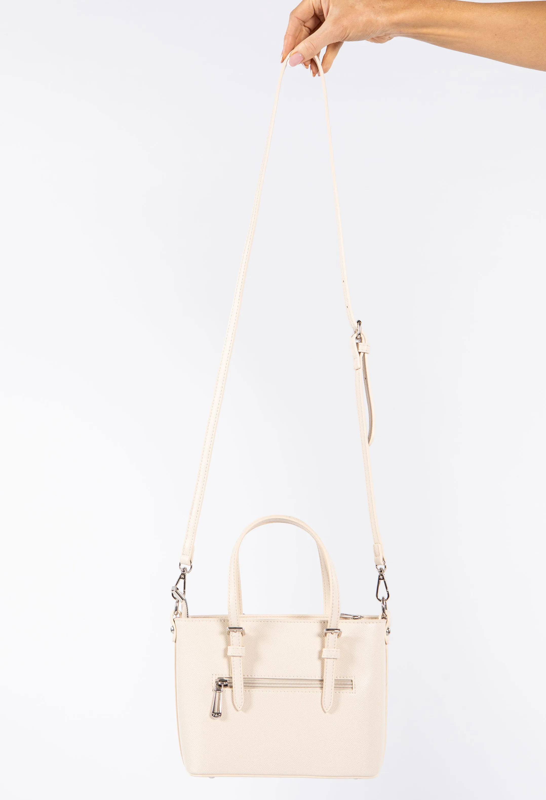 Structured Cross Body Bucket Bag