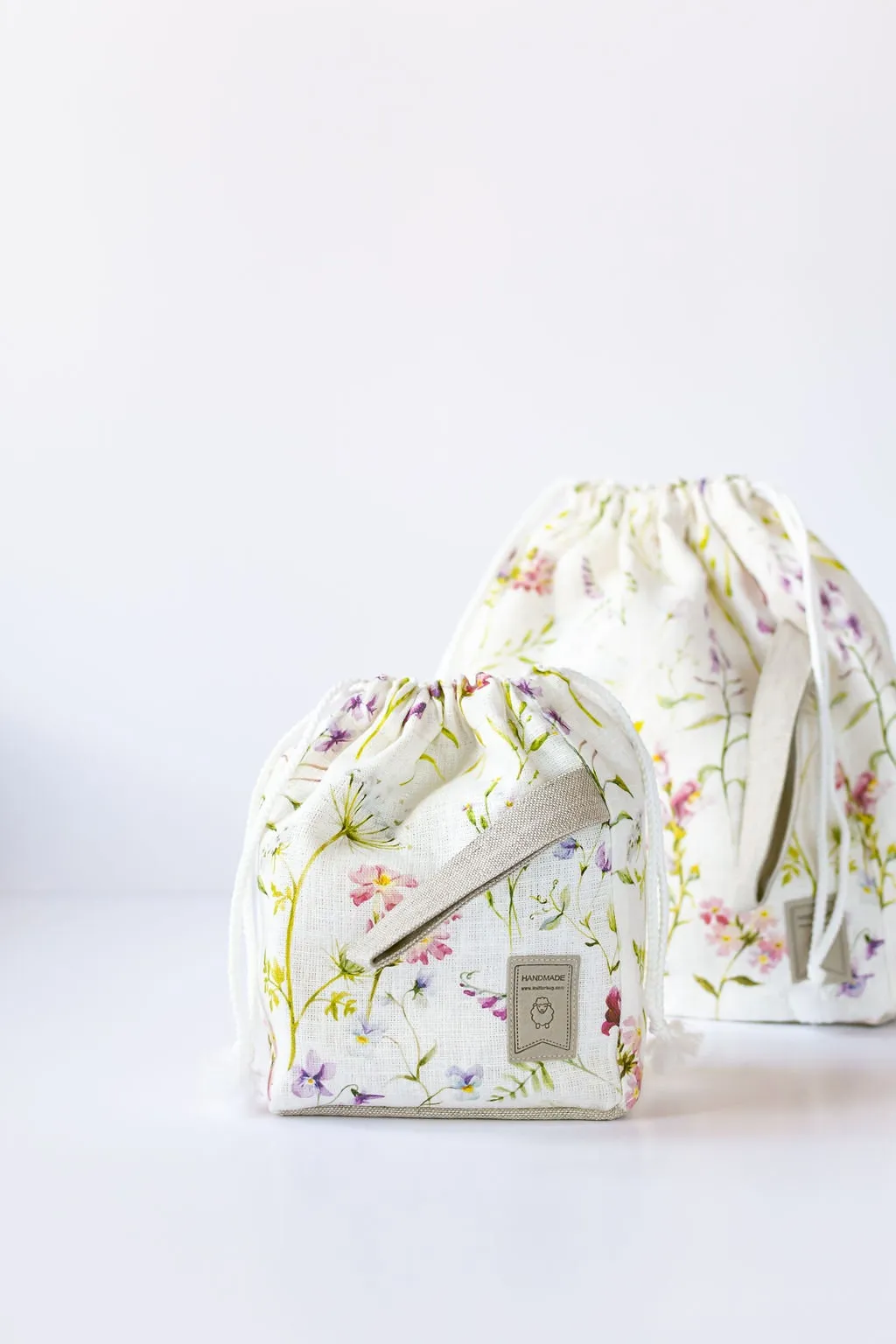 Summer flowers pattern Project Bag. Small.