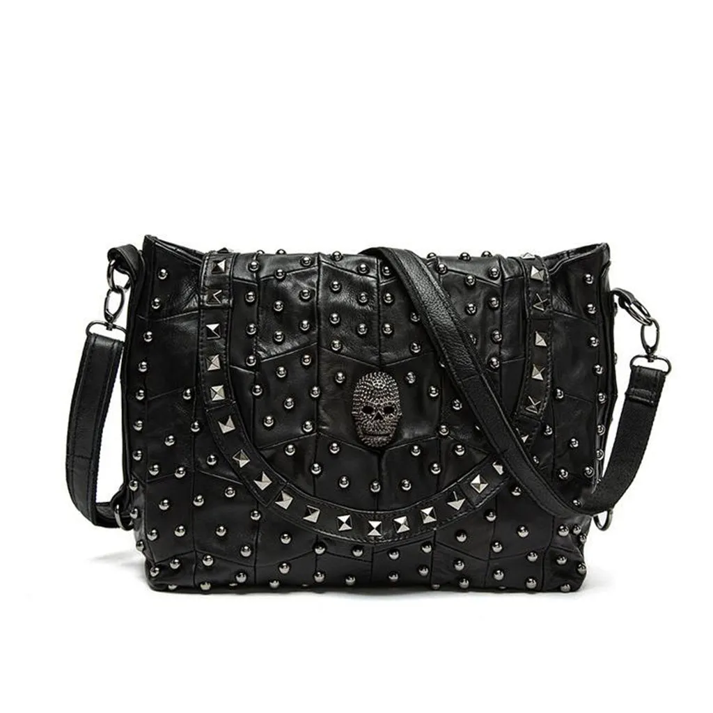 Super Hot Selling Women's Genuine Leather Skull Shoulder Bag