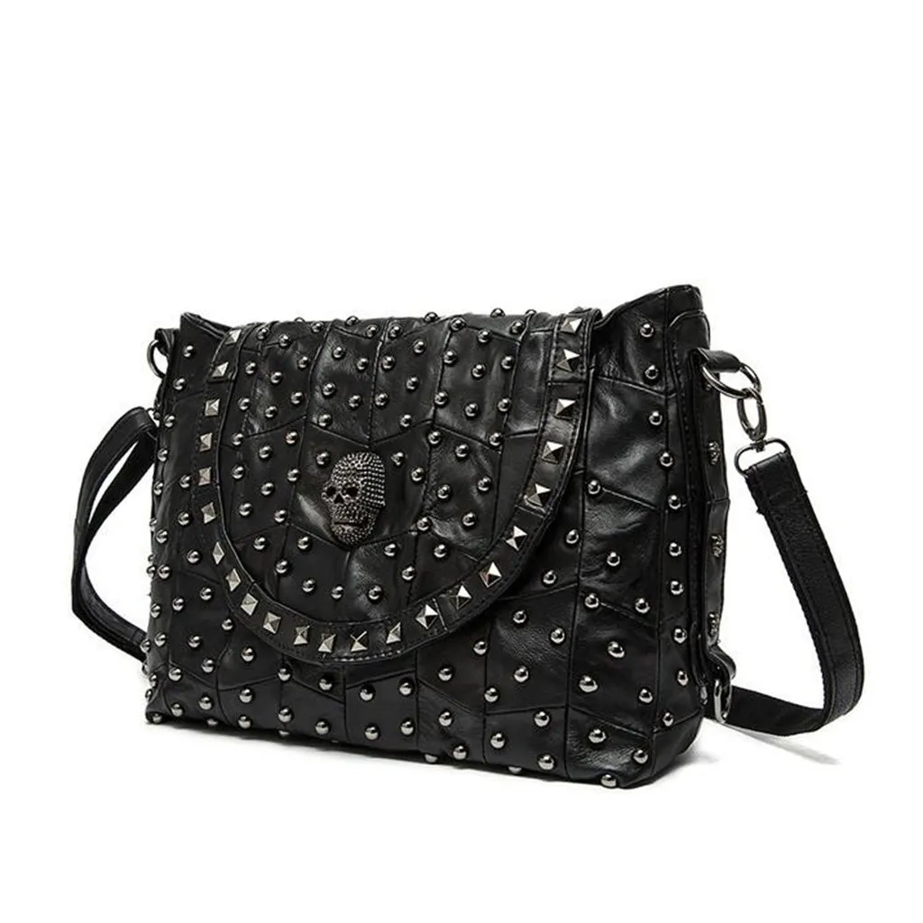Super Hot Selling Women's Genuine Leather Skull Shoulder Bag