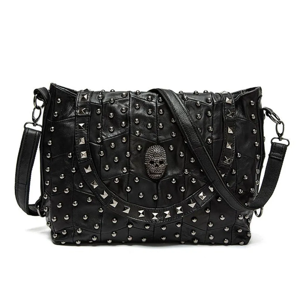 Super Hot Selling Women's Genuine Leather Skull Shoulder Bag