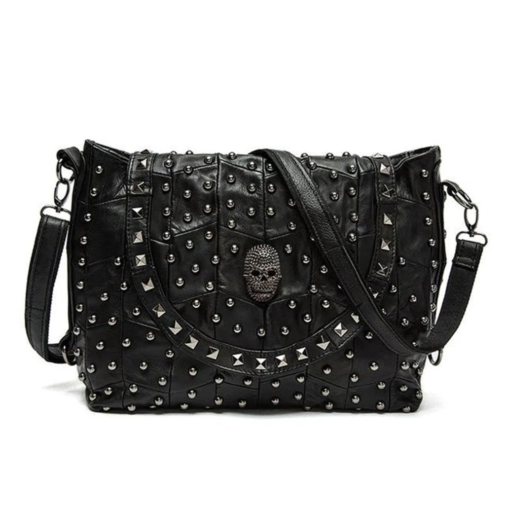 Super Hot Selling Women's Genuine Leather Skull Shoulder Bag