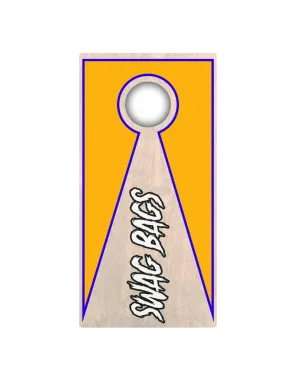 Swag Bags Mini Cornhole Boards (Yellow & Purple)