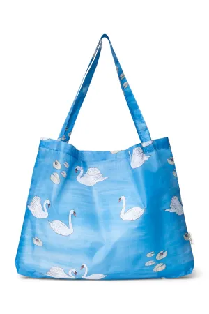 Swan Blue Grocery Bag