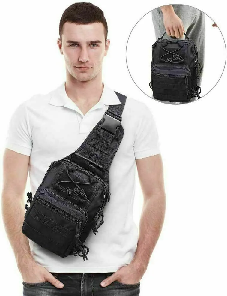 Tactical Sling Bag for man | Black