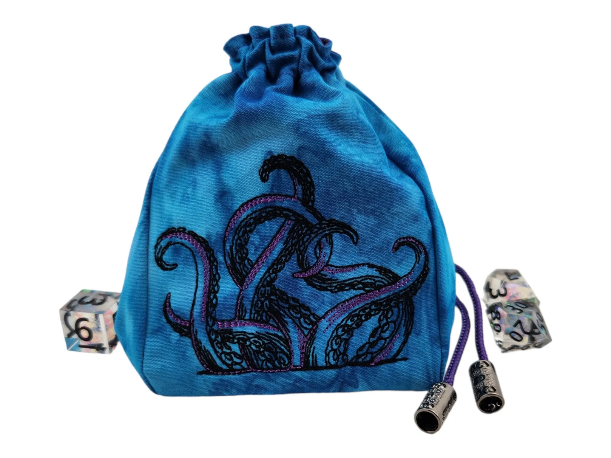 tentacle dice bag, purple