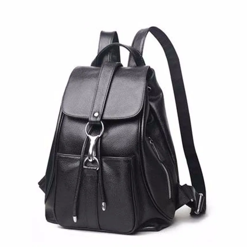 Textured Korean Fashion Female Versatile Large Backpacks