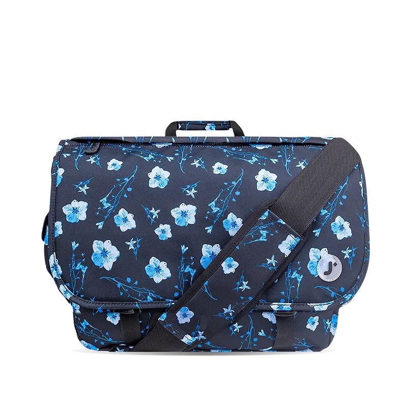 Thomas Laptop Messenger Bag in Night Bloom