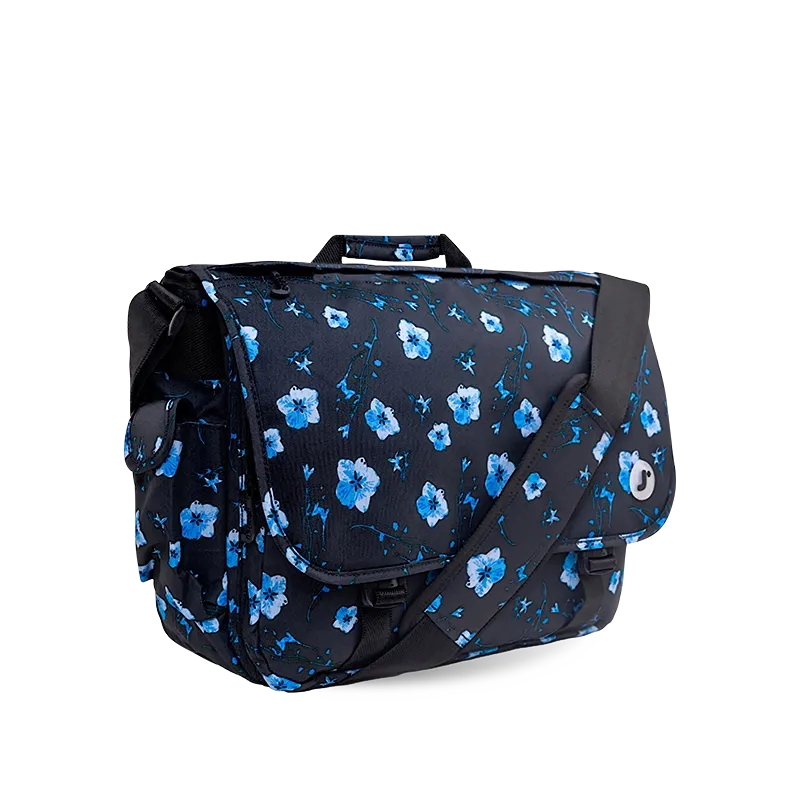 Thomas Laptop Messenger Bag in Night Bloom
