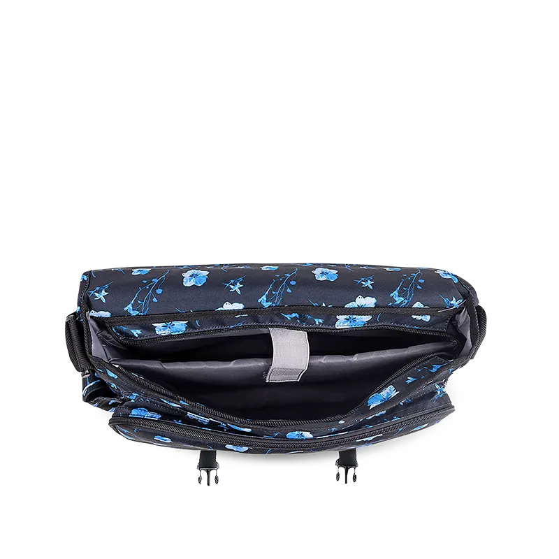 Thomas Laptop Messenger Bag in Night Bloom