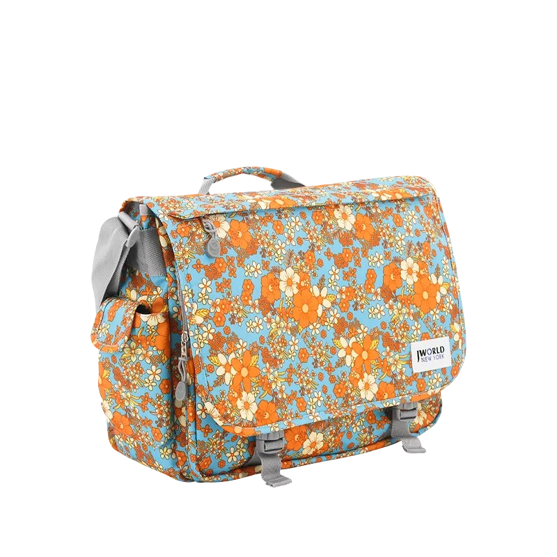 Thomas Laptop Messenger Bag in Retro Bloom
