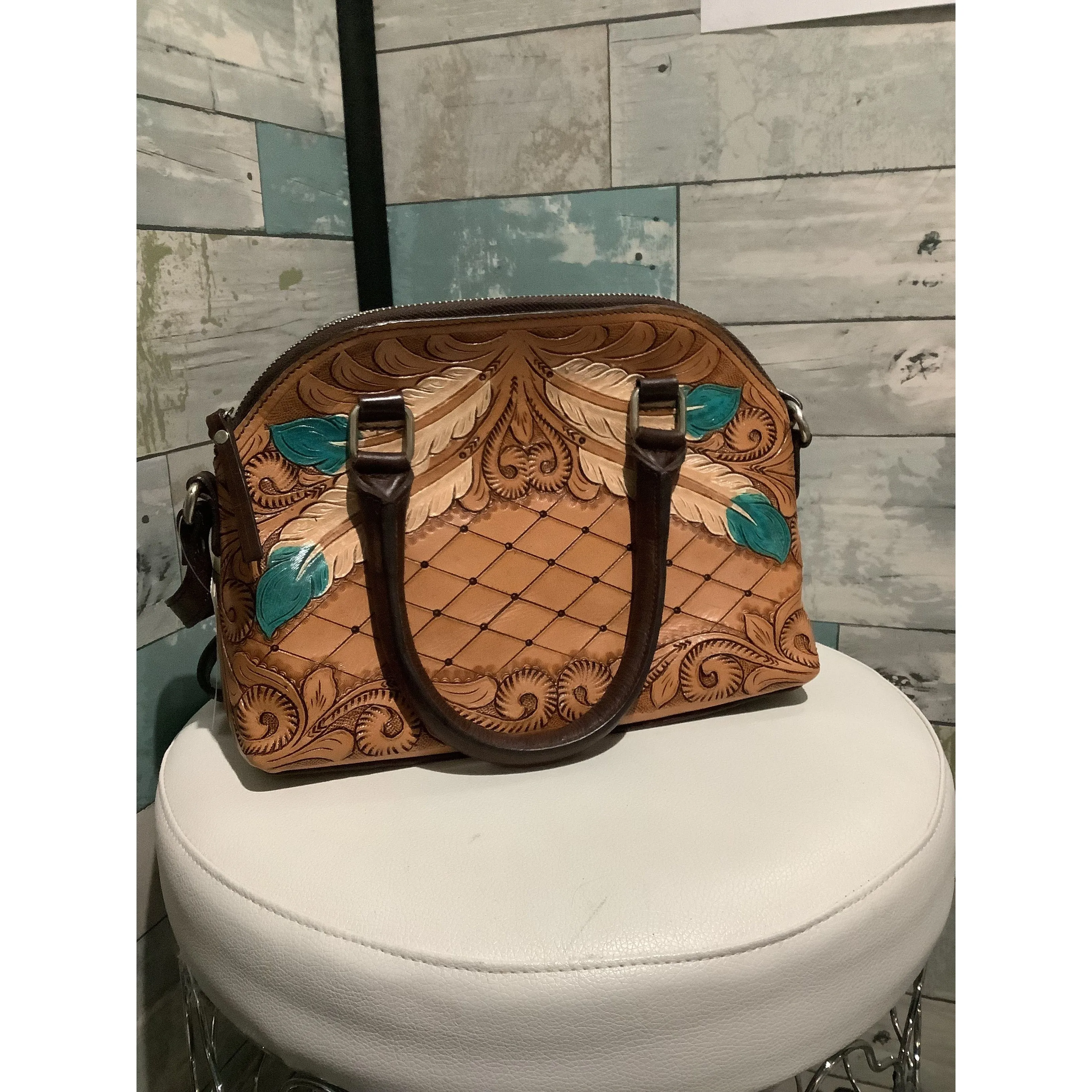 Tooled Leather Handbag SVK