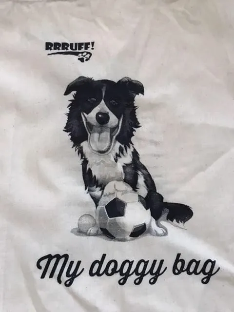 tote bag book bag shopping bag border collie bag birthday gift