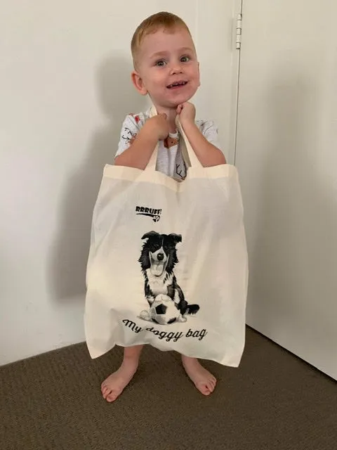 tote bag book bag shopping bag border collie bag birthday gift
