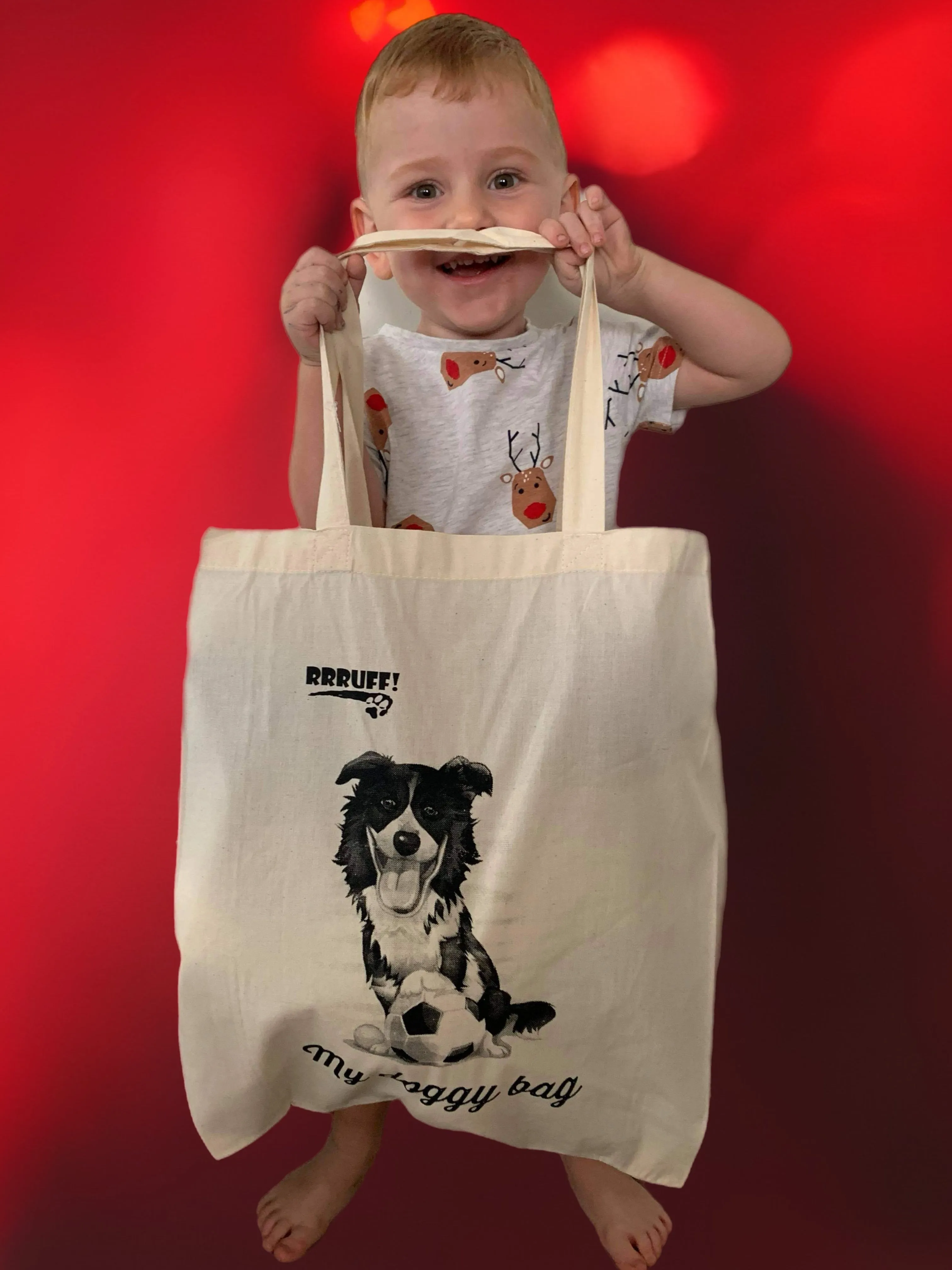 tote bag book bag shopping bag border collie bag birthday gift
