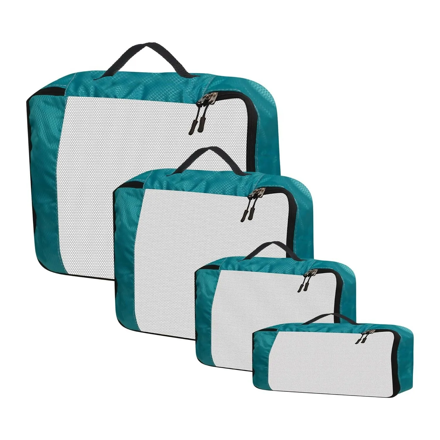 Travel Packing Cubes Organizer Bags (Pack of 4,Airport Blue)