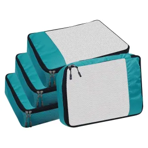 Travel Packing Cubes Organizer Bags (Pack of 4,Airport Blue)