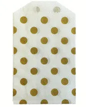 treat bags small - polka dot - gold