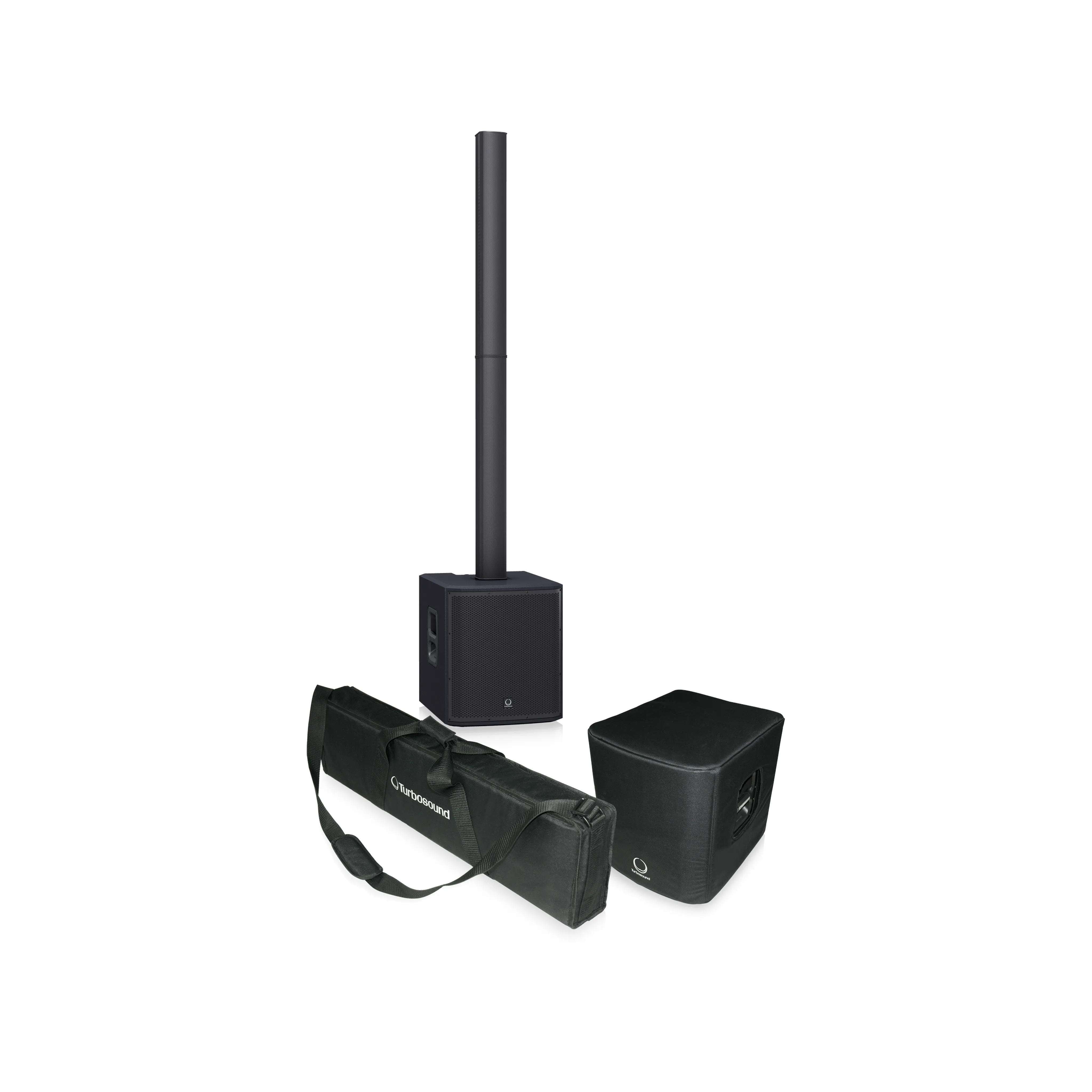 Turbosound iP2000 Bundle Powered Column Loudspeaker w/ 12 inch Subwoofer and Bags