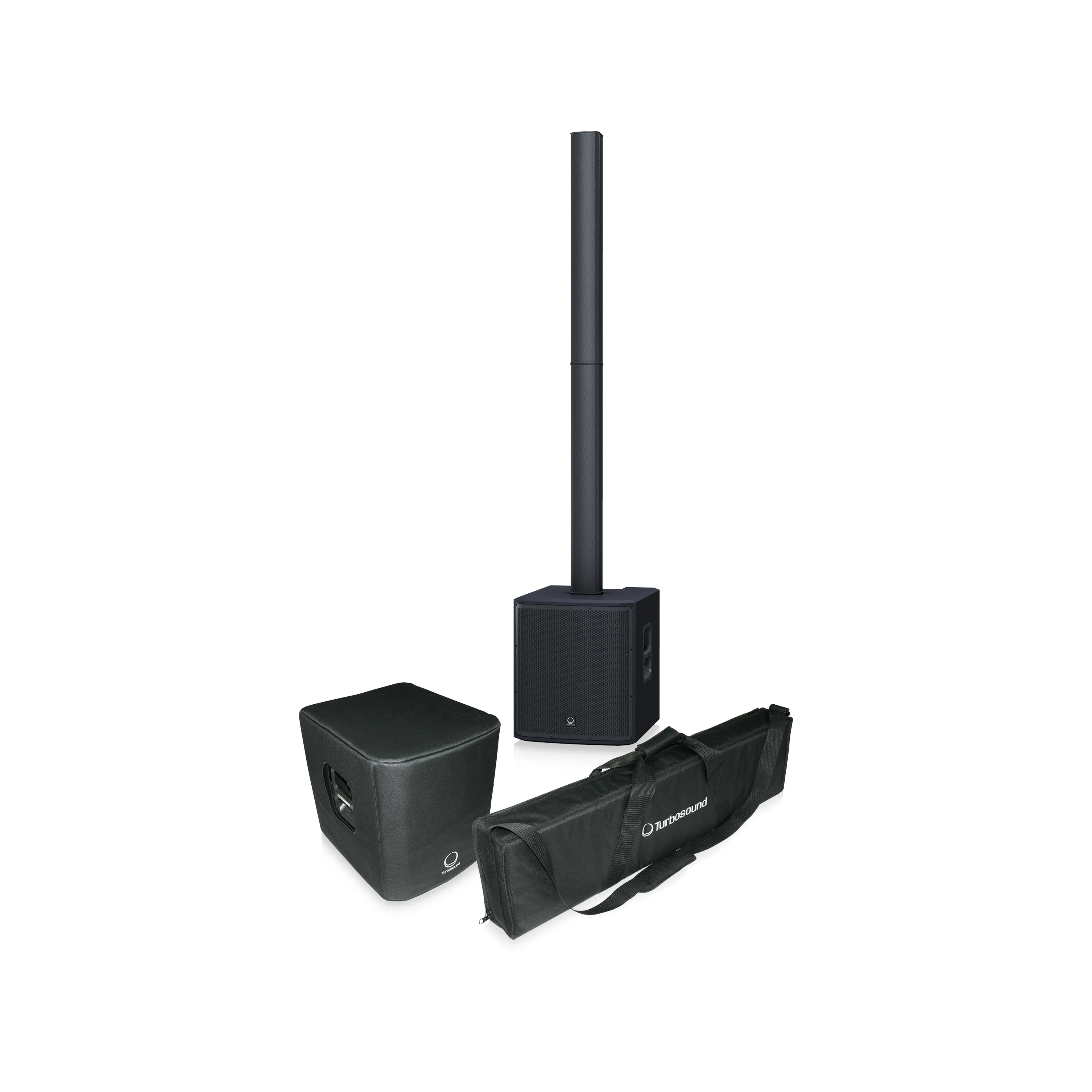 Turbosound iP2000 Bundle Powered Column Loudspeaker w/ 12 inch Subwoofer and Bags