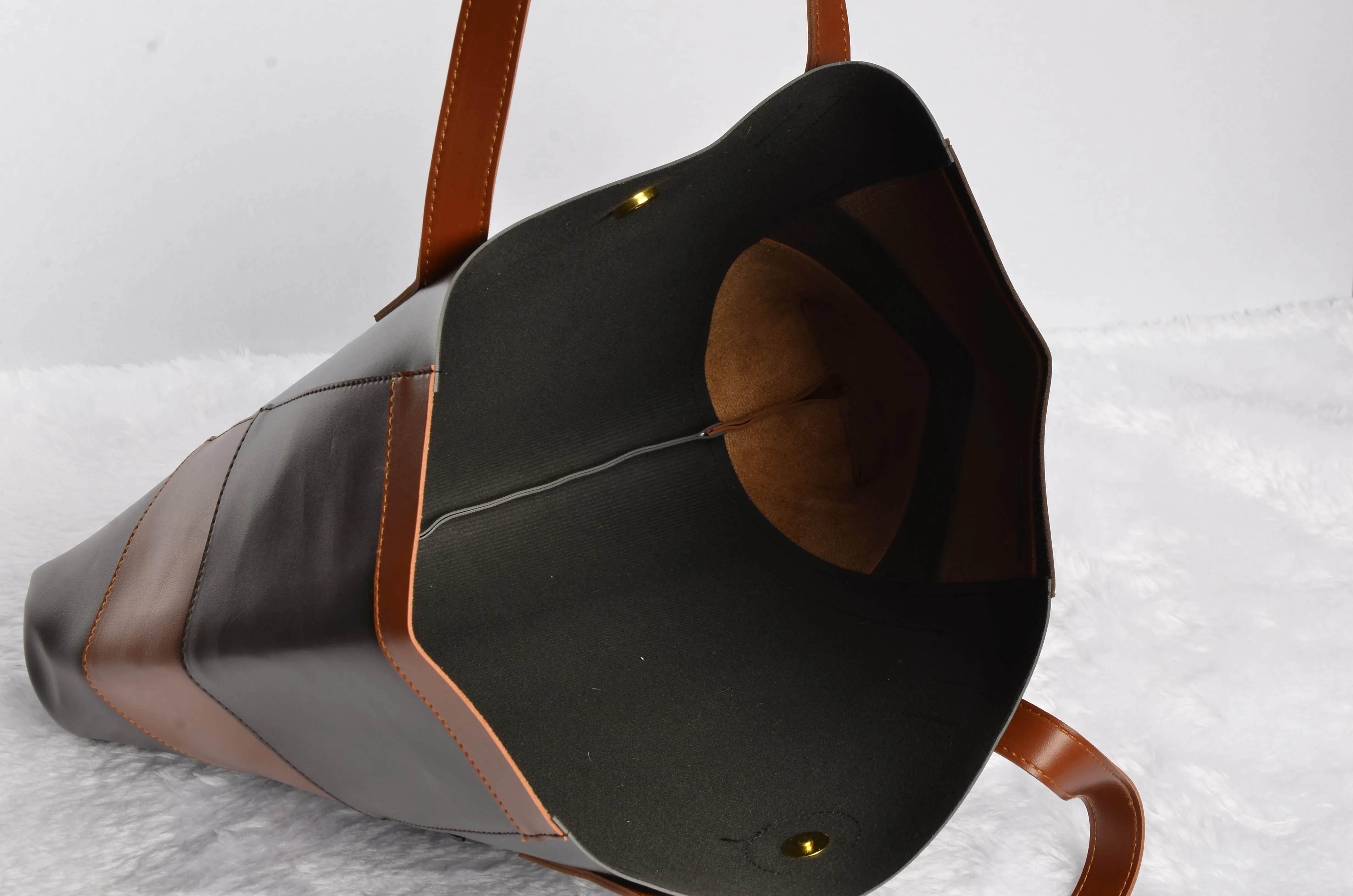 Two toned tote bag