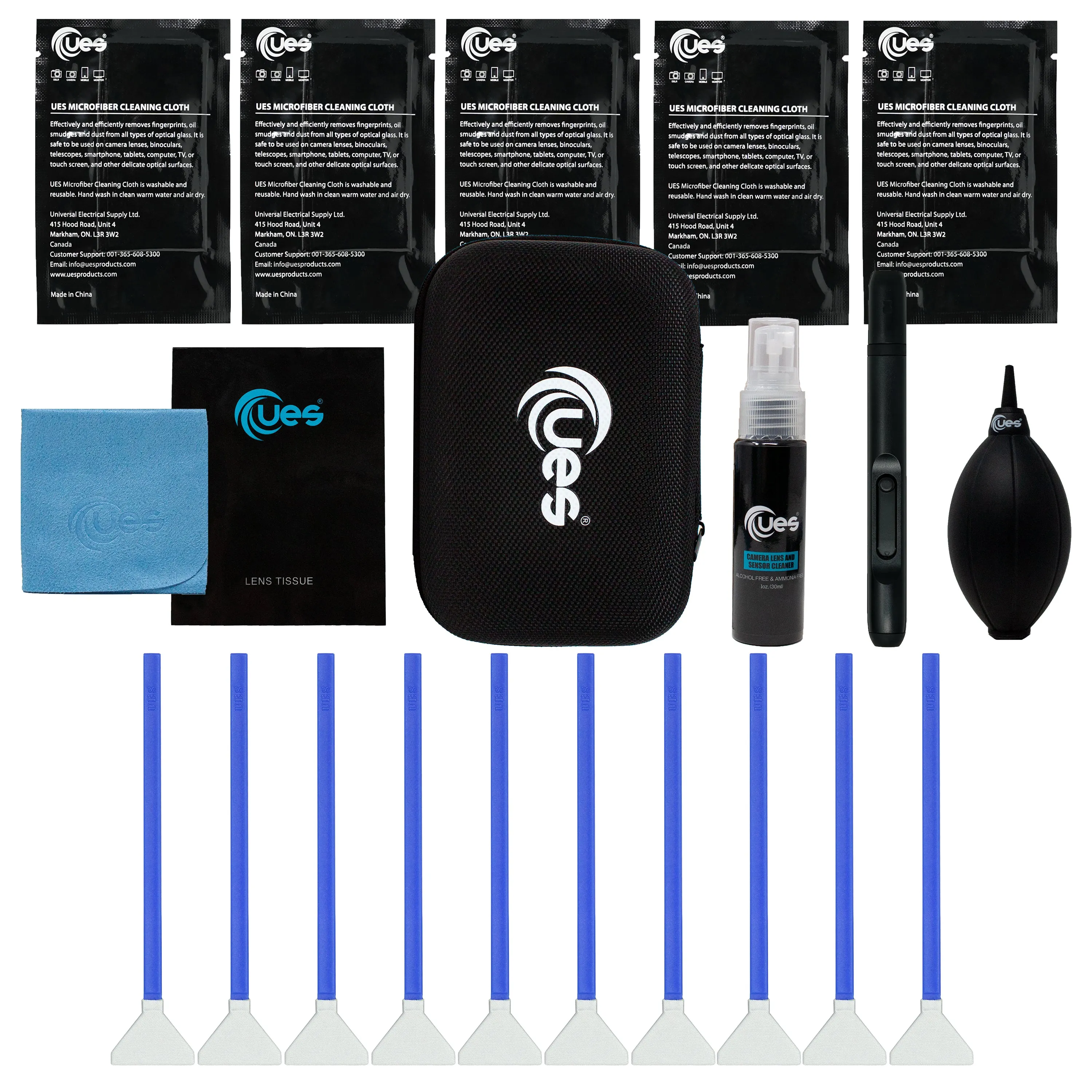 UES DKL-24 DSLR Camera Full-Frame (24mm) Sensor and Lens Cleaning Travel Kit (8 in 1)