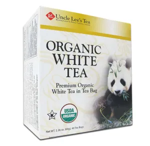 Uncle Lee's Tea Organic White Tea 40 Tea Bags