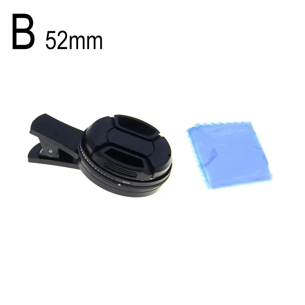 Universal Clip-on 37mm-52mm ND2-400 Phone Lens Filter