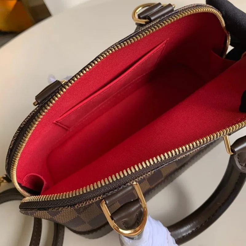 VELORA - Alma BB Monogram  Bag Brown