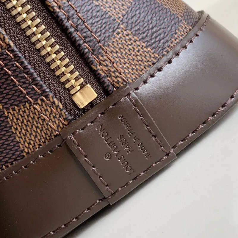 VELORA - Alma BB Monogram  Bag Brown