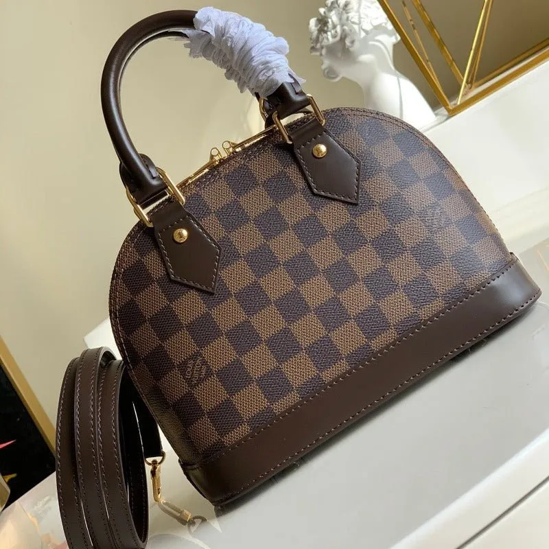 VELORA - Alma BB Monogram  Bag Brown