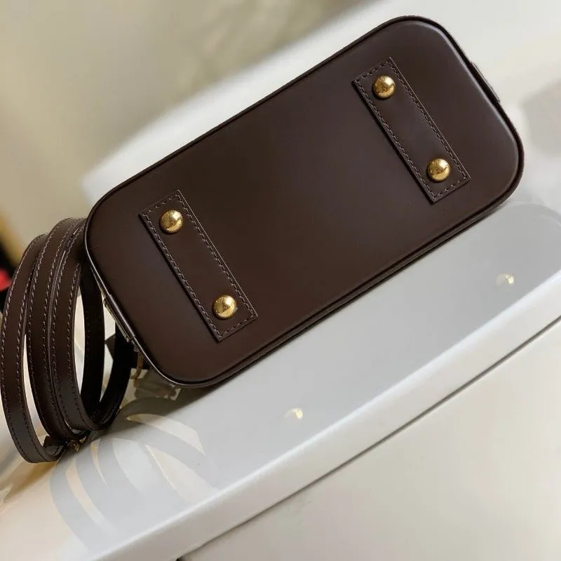 VELORA - Alma BB Monogram  Bag Brown