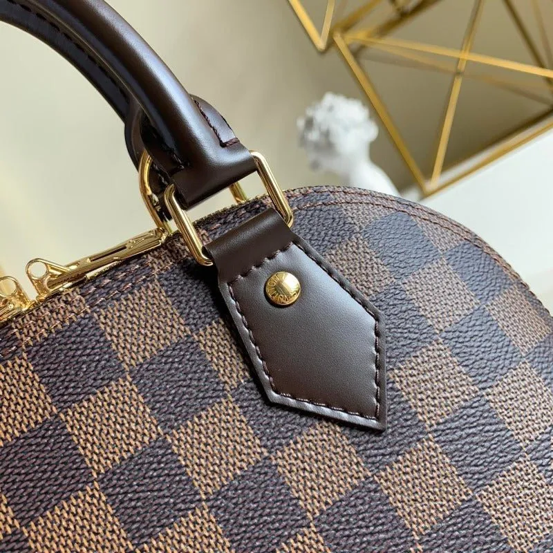 VELORA - Alma BB Monogram  Bag Brown