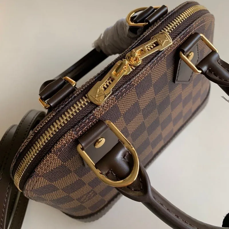 VELORA - Alma BB Monogram  Bag Brown